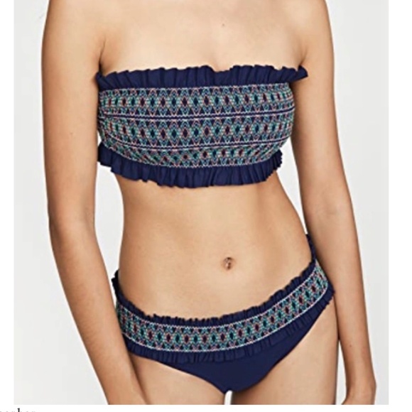 Tory Burch Other - NWT Tory Burch Costa Bandeau Bikini Top & Bottom - Size S - Tory Navy